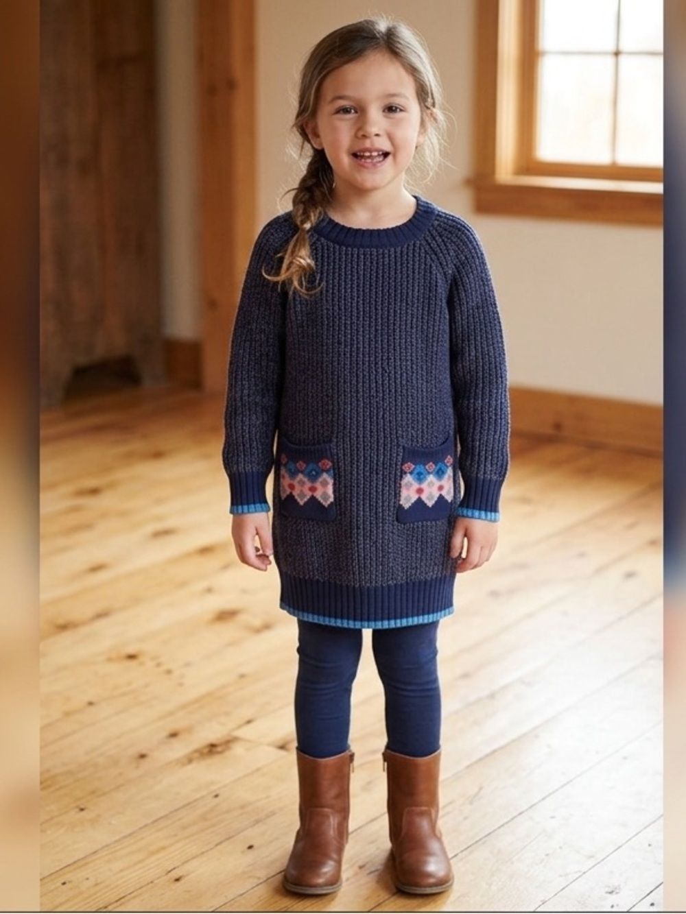 Hanna Andersson Tunic Sweater Dress size 100 4